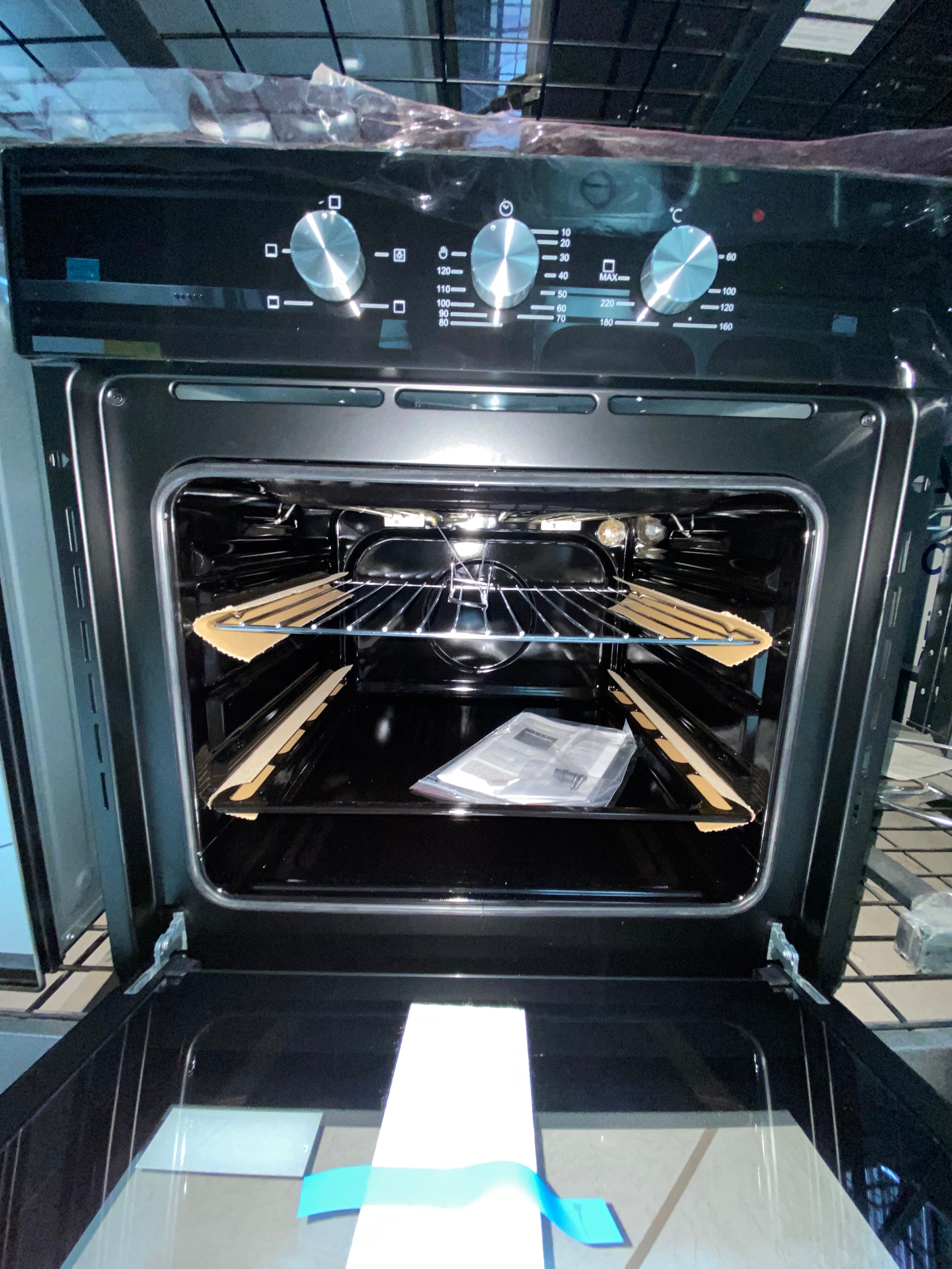 Horno Electico Maxims Cristal Negro