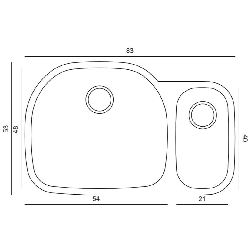 KIT de Tarja Submontar 2 tinas + Monomando + Accesorios A32219A