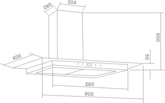 Campana Extractora de Pared EB-387