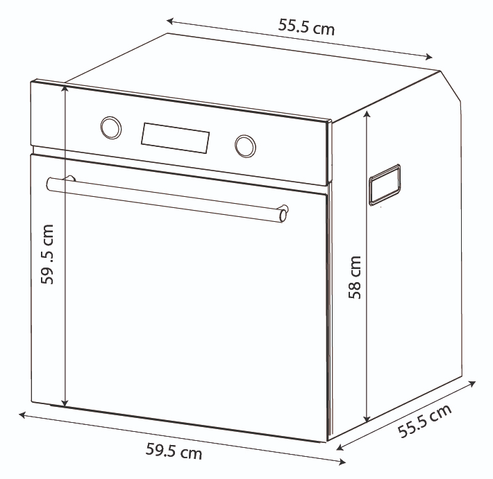 Horno De Empotrar Electrico Cristal Templado EB-501