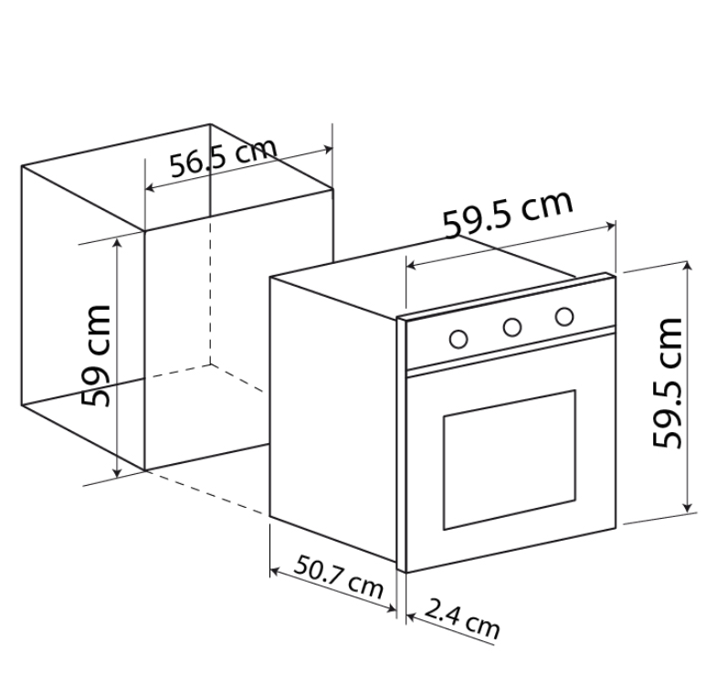 Horno De Empotrar Electrico Acero Inoxidable EB-525